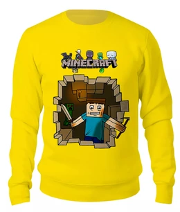 Заказать свитшот в Москве. Женский свитшот хлопковый Minecraf от T-shirt print  - готовые дизайны и нанесение принтов.