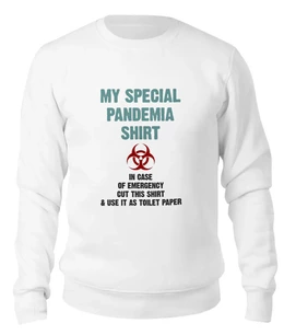 Заказать свитшот в Москве. Женский свитшот хлопковый Pandemia Shirt от Рустам Юсупов - готовые дизайны и нанесение принтов.