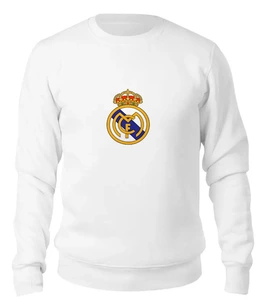 Заказать свитшот в Москве. Женский свитшот хлопковый "Реал Мадрид" от dobryidesign - готовые дизайны и нанесение принтов.