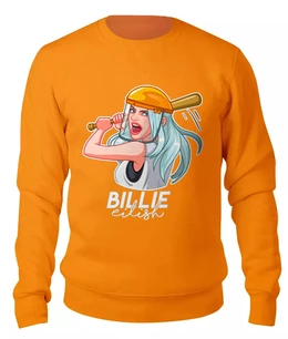 Заказать свитшот в Москве. Женский свитшот хлопковый Billie Eilish( Билли Айлиш) от T-shirt print  - готовые дизайны и нанесение принтов.