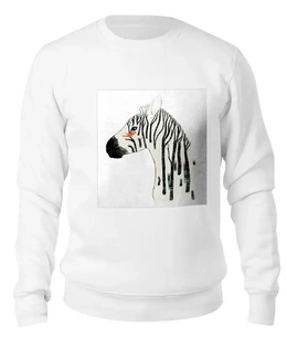 Заказать свитшот в Москве. Женский свитшот хлопковый зебра от anna_bell - готовые дизайны и нанесение принтов.