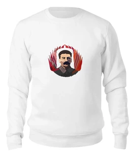 Заказать свитшот в Москве. Женский свитшот хлопковый Сталин от Картинки на грудь - готовые дизайны и нанесение принтов.