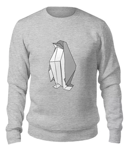 Заказать свитшот в Москве. Женский свитшот хлопковый Пингвин Оригами от coolmag - готовые дизайны и нанесение принтов.