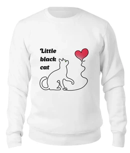Заказать свитшот в Москве. Женский свитшот хлопковый Black cat от Елена - готовые дизайны и нанесение принтов.