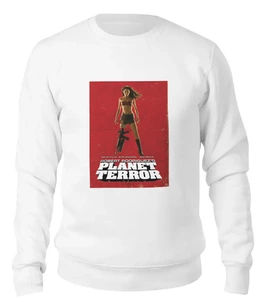 Заказать свитшот в Москве. Женский свитшот хлопковый Planet Terror yellow от KinoArt - готовые дизайны и нанесение принтов.