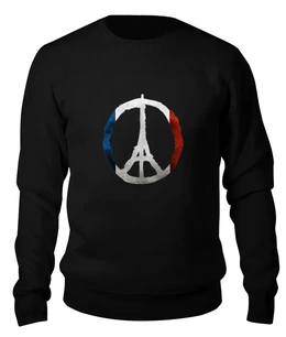 Заказать свитшот в Москве. Женский свитшот хлопковый Мир Парижу (Peace for Paris) от gohard - готовые дизайны и нанесение принтов.