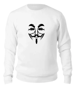 Заказать свитшот в Москве. Женский свитшот хлопковый Anonymous от anonymous - готовые дизайны и нанесение принтов.