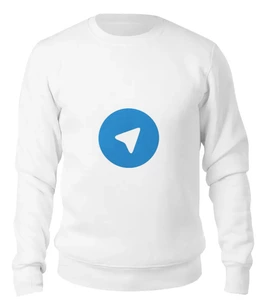 Заказать свитшот в Москве. Женский свитшот хлопковый Логотип Telegram от YellowCloverShop - готовые дизайны и нанесение принтов.