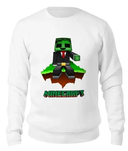 Заказать свитшот в Москве. Женский свитшот хлопковый Minecraft     от T-shirt print  - готовые дизайны и нанесение принтов.