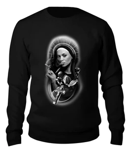 Заказать свитшот в Москве. Женский свитшот хлопковый Монашка от T-shirt print  - готовые дизайны и нанесение принтов.