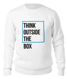 Заказать свитшот в Москве. Женский свитшот хлопковый Think outside the box от Startech.vc  - готовые дизайны и нанесение принтов.