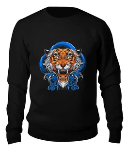 Заказать свитшот в Москве. Женский свитшот хлопковый Лев арт  от T-shirt print  - готовые дизайны и нанесение принтов.