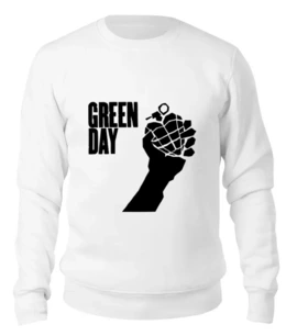 Заказать свитшот в Москве. Женский свитшот хлопковый Green Day от BURNSHIRTS - готовые дизайны и нанесение принтов.