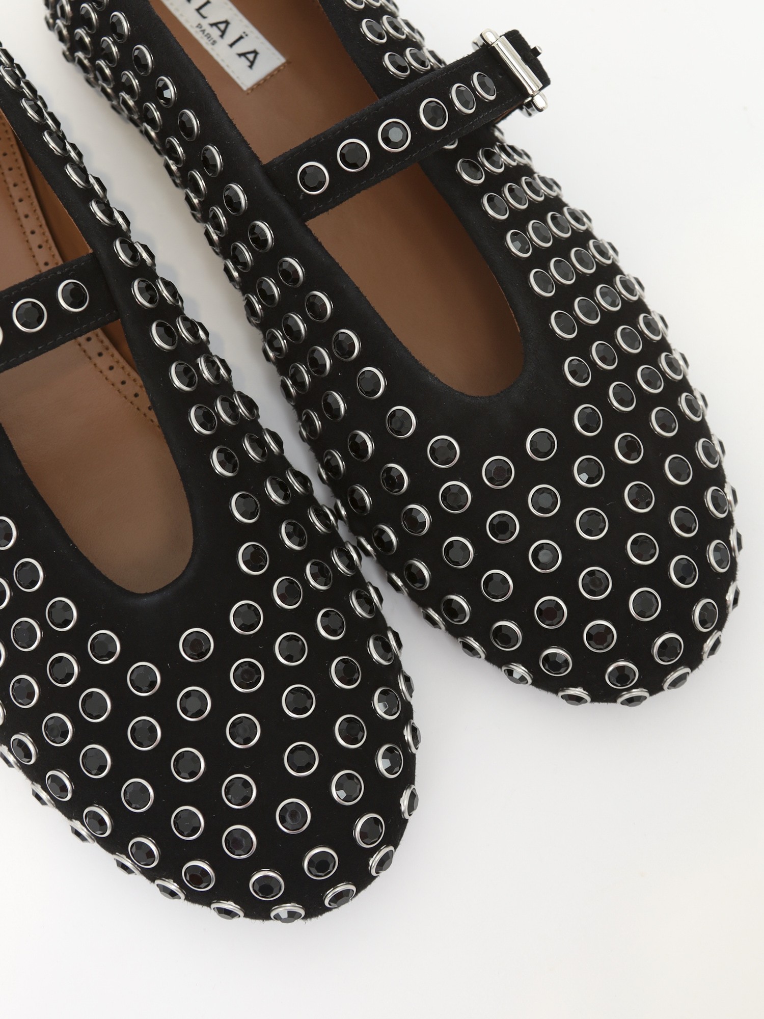 Alaia Strass Ballet Flats 38 6