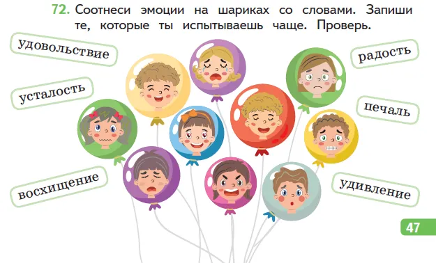 Учебник, 2 класс, часть 1, с. 47
