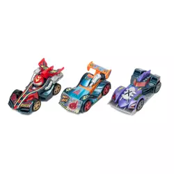 Игровой набор из 3 машинок разборных T-RACERS MIX 'N RACE со сменными деталями, в блистере №4