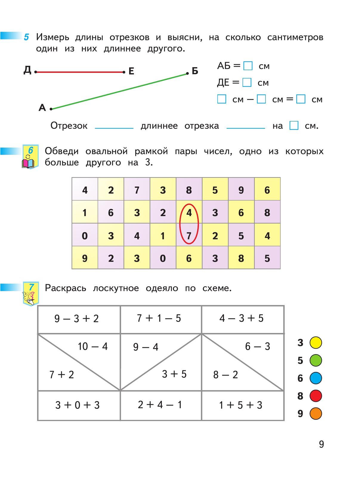 Математика. Рабочая тетрадь. 1 класс. В 2-х ч. Ч. 2 8