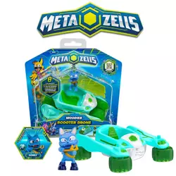 Игровой набор Аэромобиль голубой, Metazells, с фигуркой и машинкой-трансформером, клан Вуди.