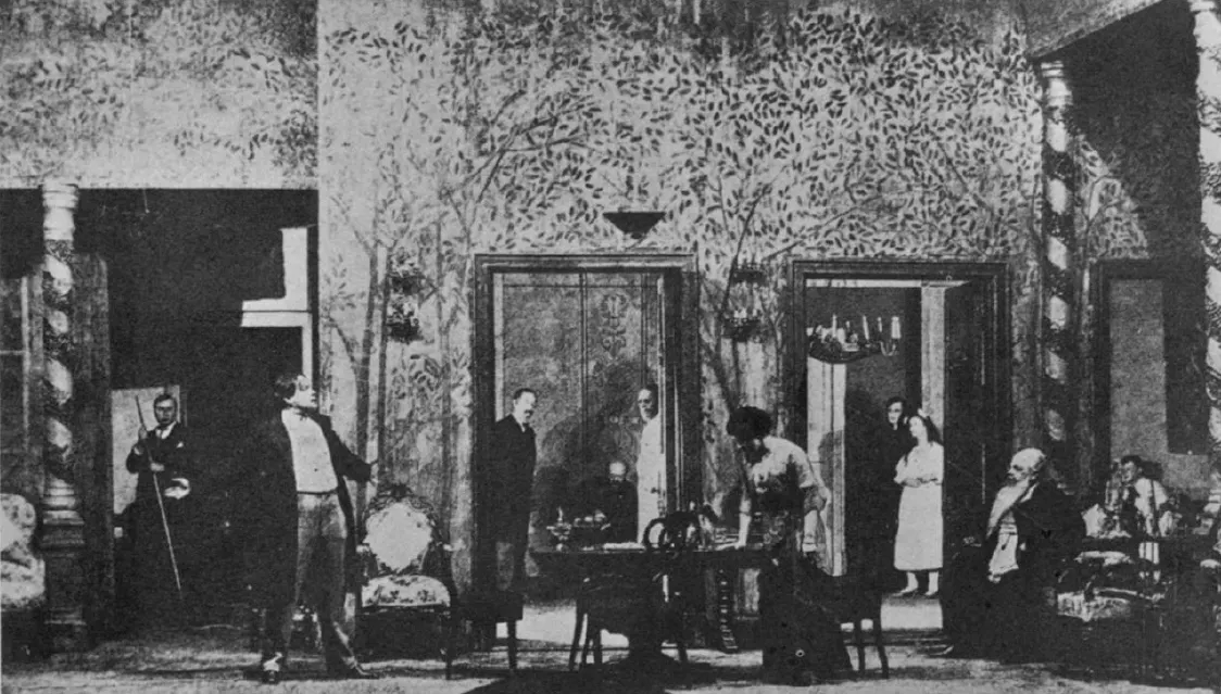 Сцена из спектакля «Вишнёвый сад», МХАТ, 1904 г.