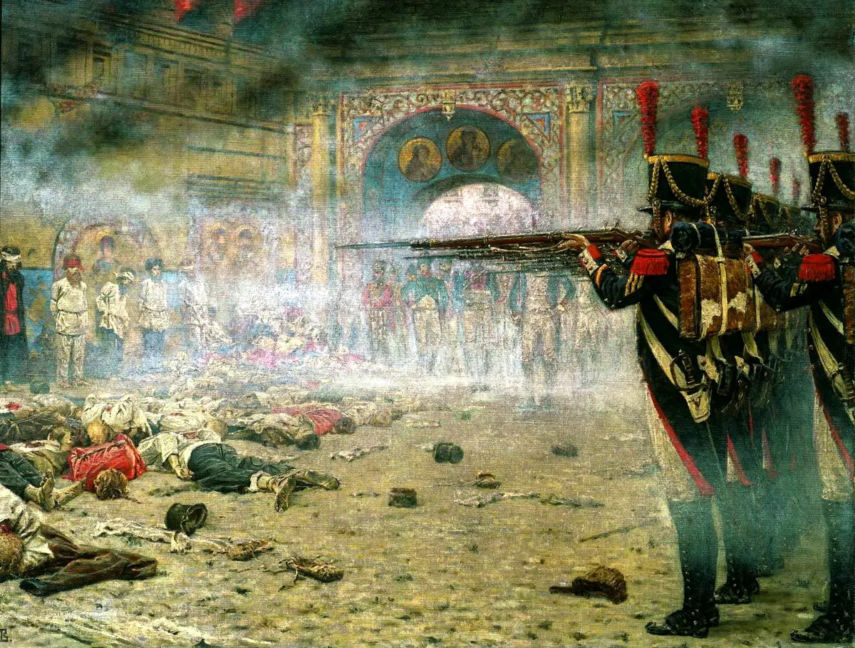 В. Верещагин, «Возвращение из Петровского дворца»