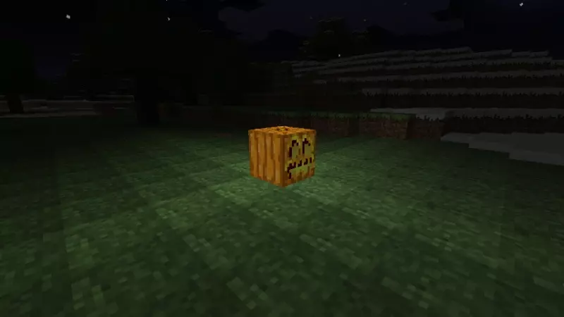 Блок-тыква, он же — светильник Джека. Скриншот с сайта Minecraft Wiki