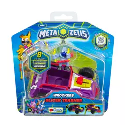 Игровой набор, Крушитель фиолетовый, Metazells, с фигуркой и игрушкой-машинкой, клан Рокеров