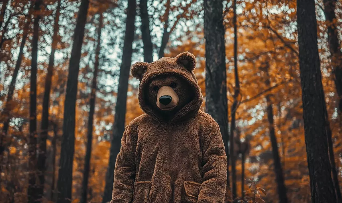 Плюшевый, но пугающий медведь