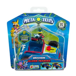 Игровой набор, Крушитель синий, Metazells, с фигуркой и игрушкой-машинкой, клан Рокеров