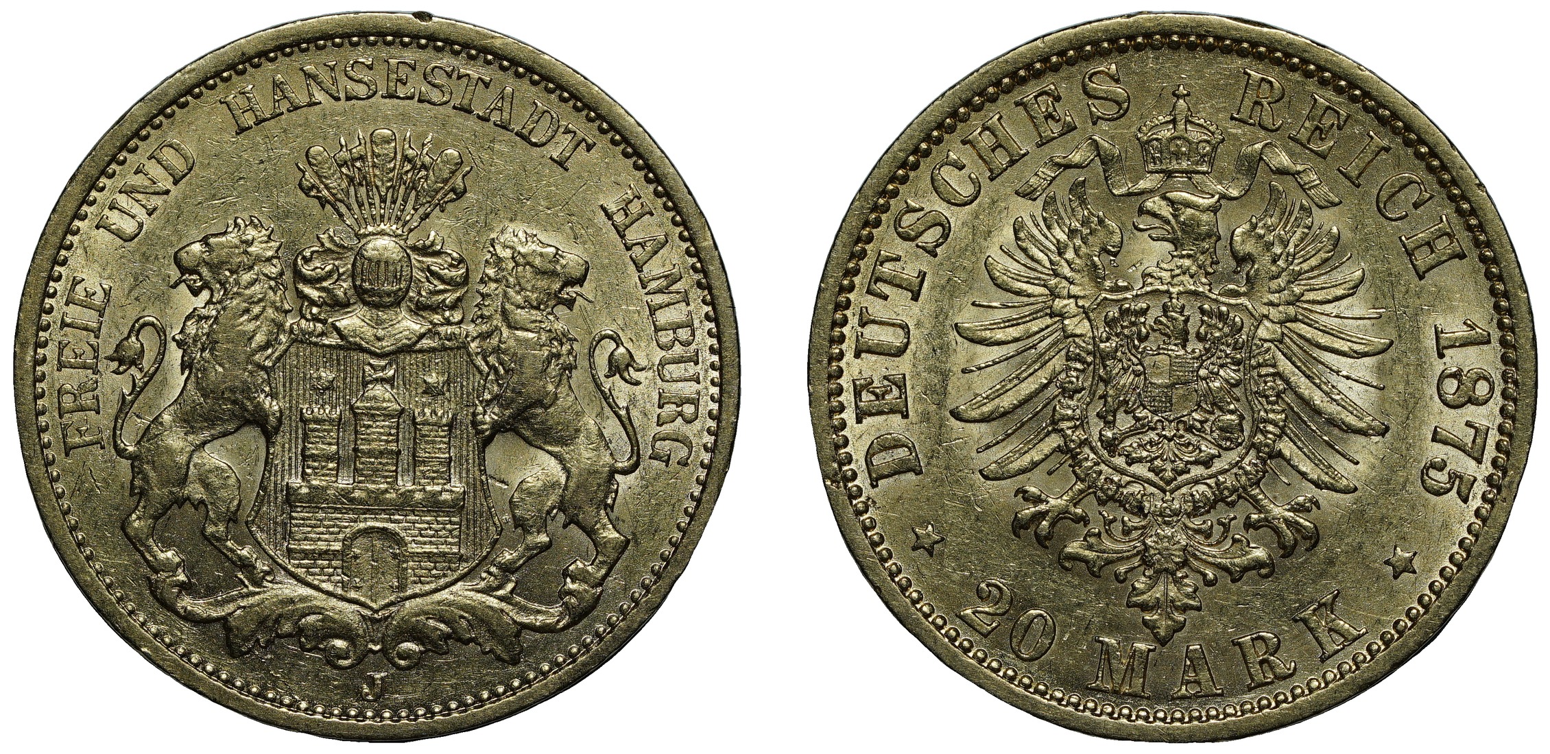 Герой недели: 20 марок 1875 года, Гамбург (вольный город)