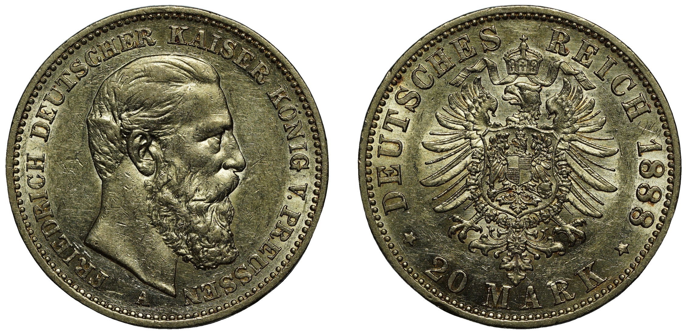 Герой недели: 20 марок 1888 года, Фридрих III (Пруссия)