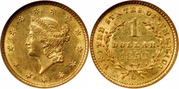 1 доллар (1849-1854)