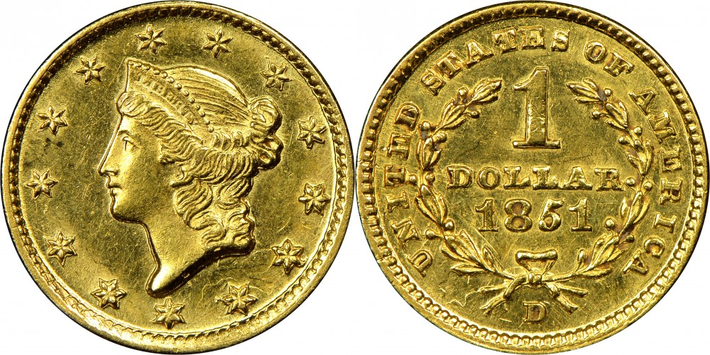 1 доллар (1849-1854)