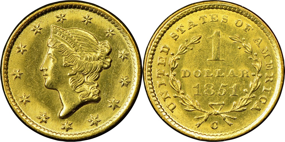 1 доллар (1849-1854)