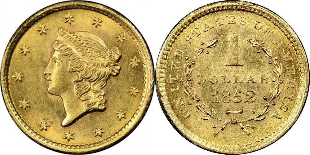 1 доллар (1849-1854)