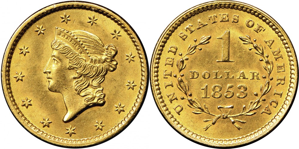 1 доллар (1849-1854)