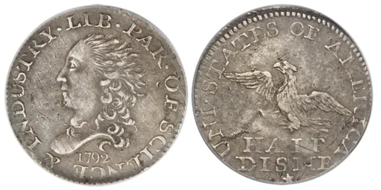 ½ дайма (1792)