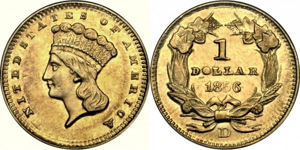 1 доллар (1856-1889)