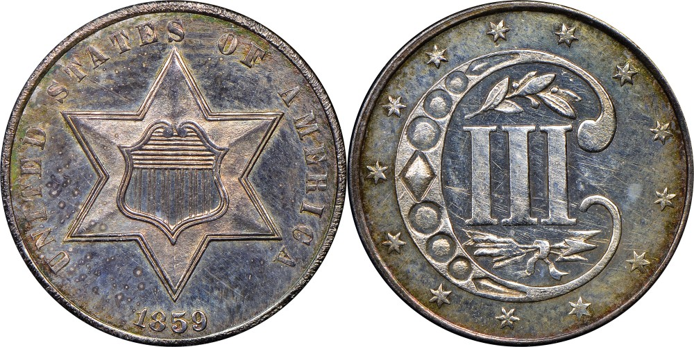 3 цента (1859-1862)