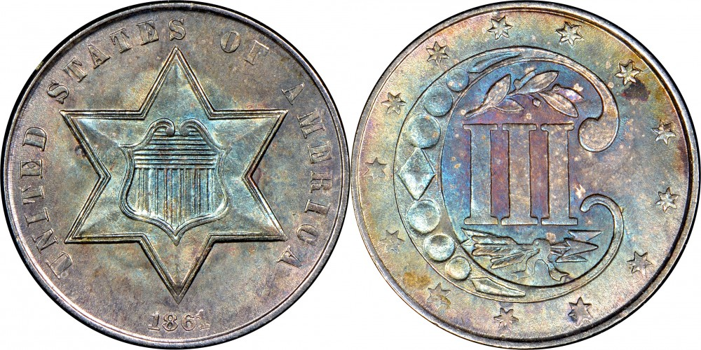 3 цента (1859-1862)