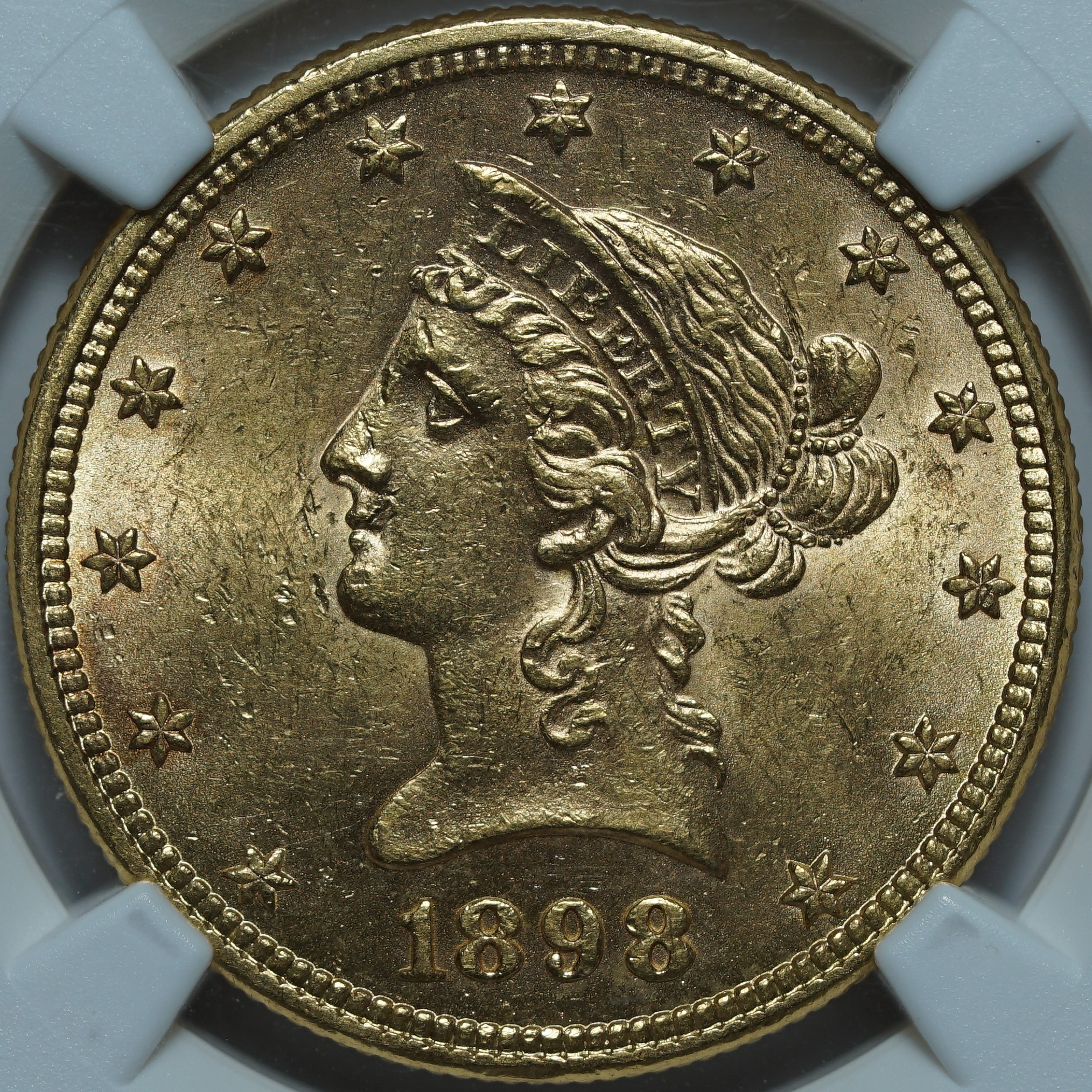 10 долларов 1898 MS62 NGC