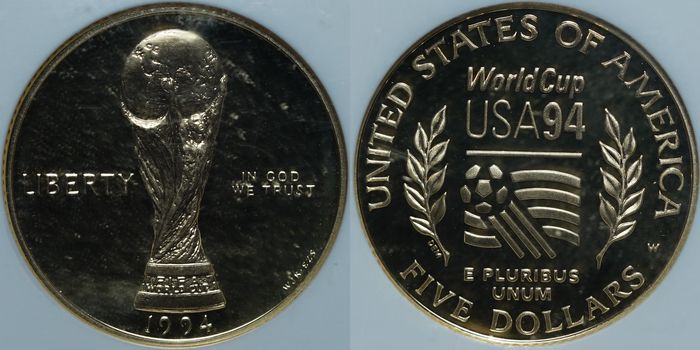 5 долларов 1994-W PF70 ULTRA CAMEO NGC