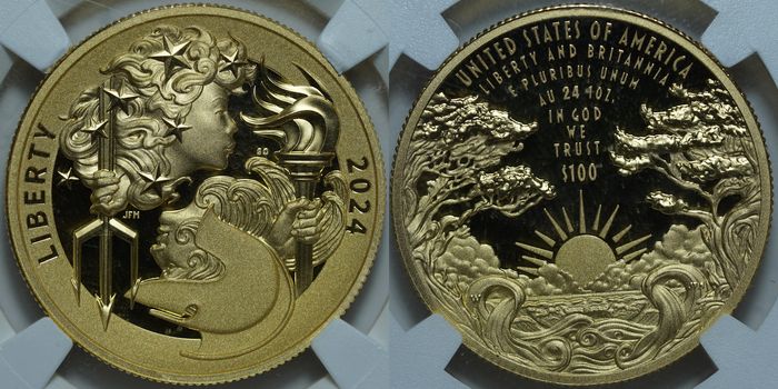 100 долларов 2024-W PF70 ULTRA CAMEO NGC