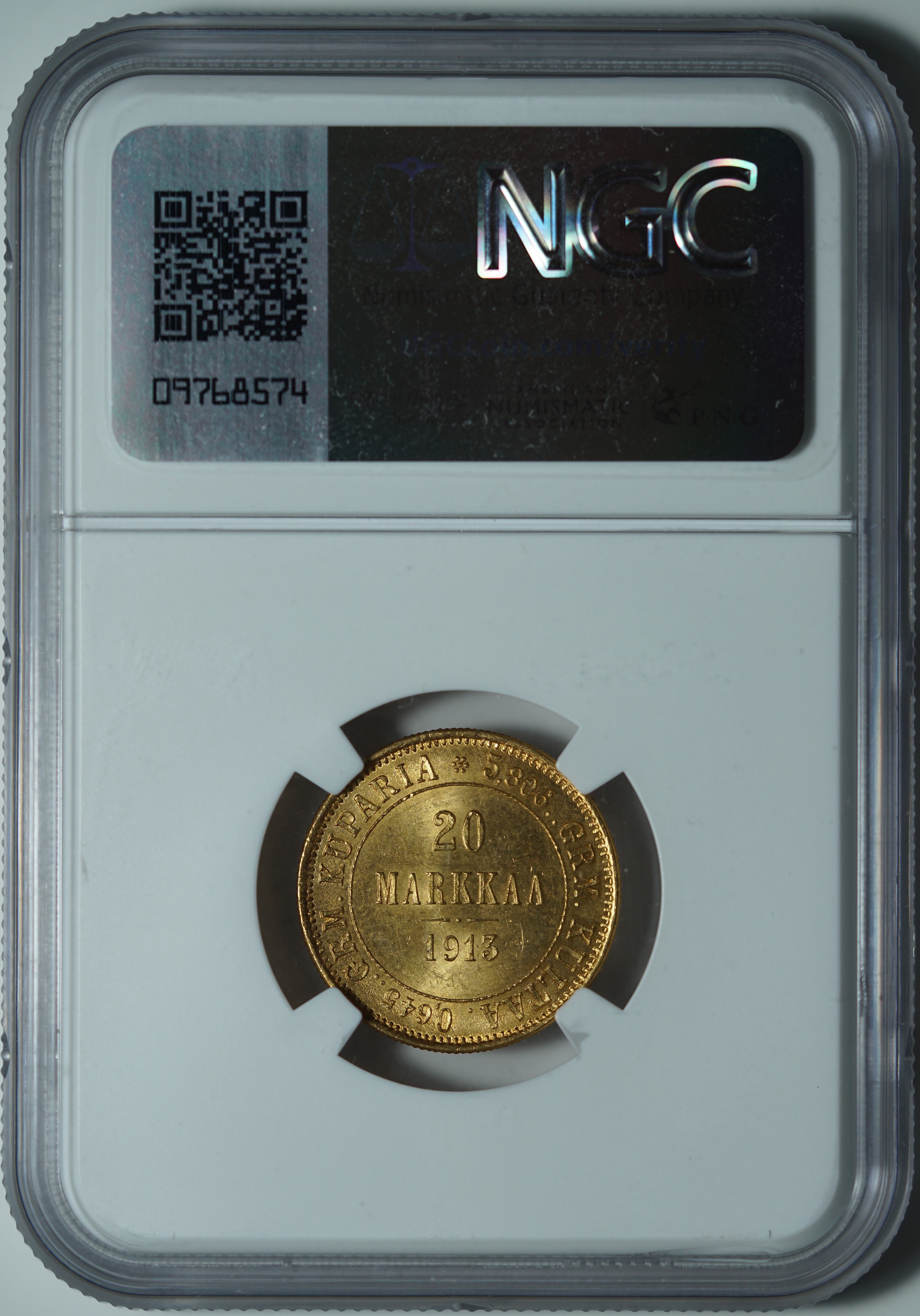 20 марок 1913-S MS 65+ NGC