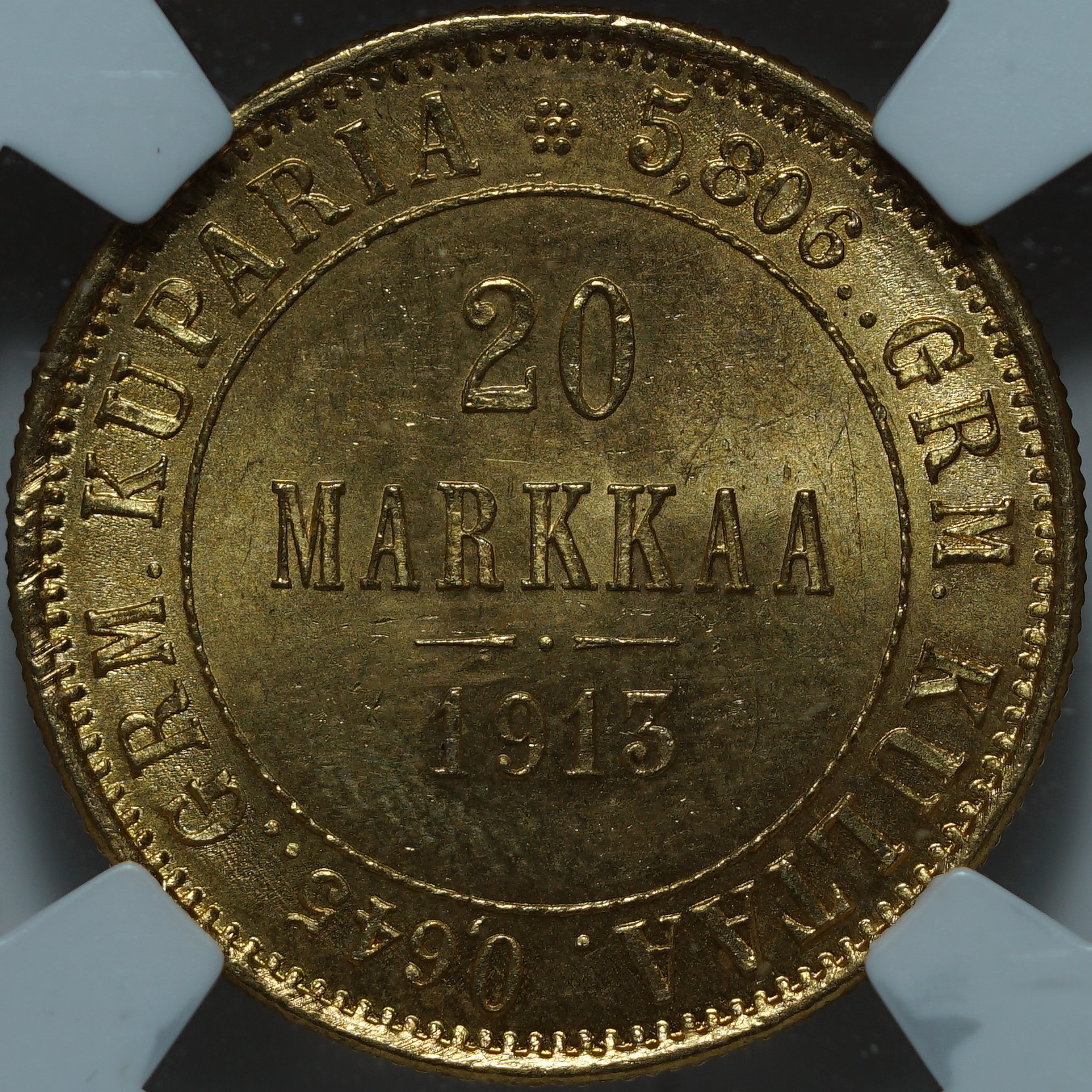 20 марок 1913-S MS 65+ NGC