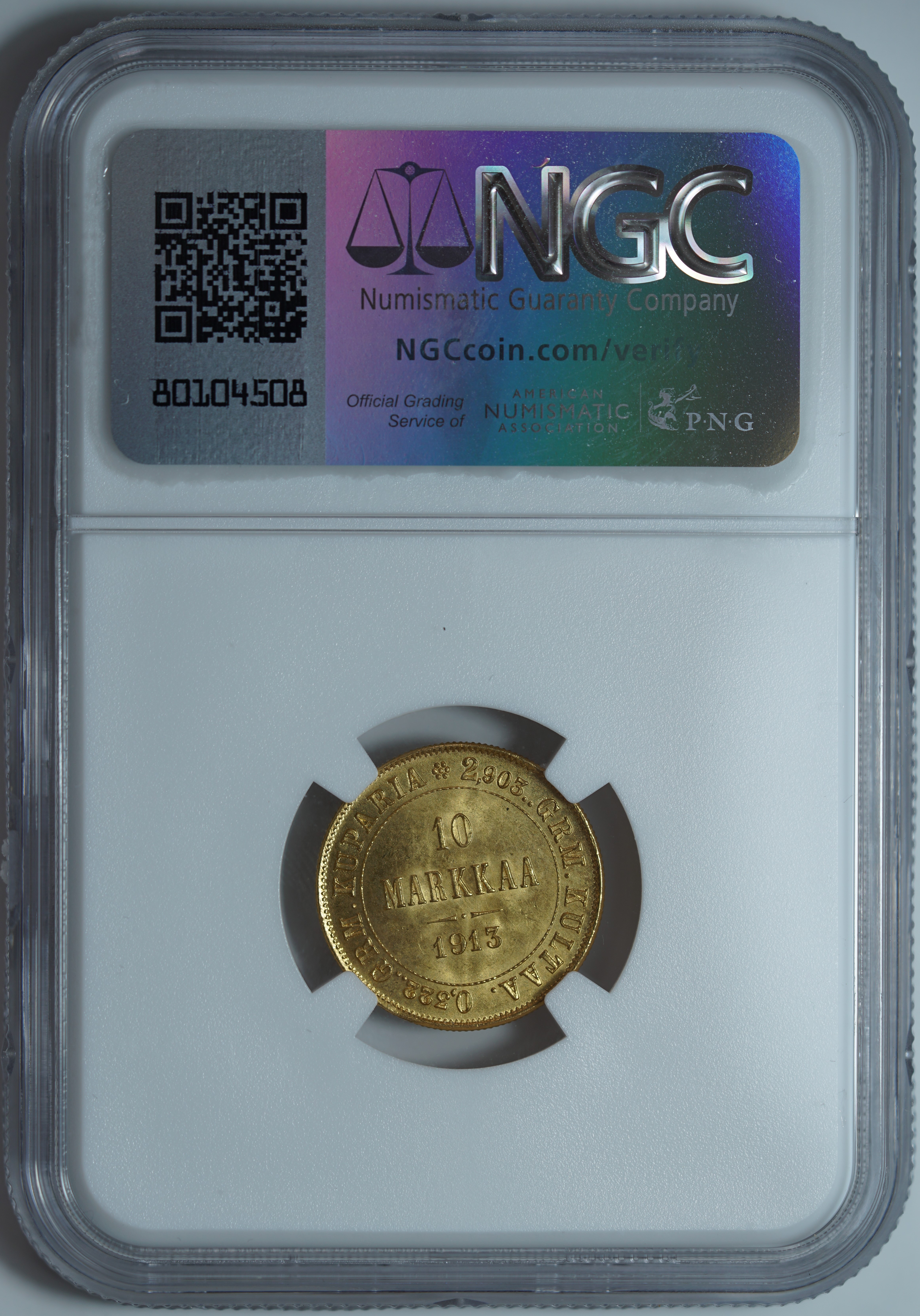 10 марок 1913-S MS66 NGC