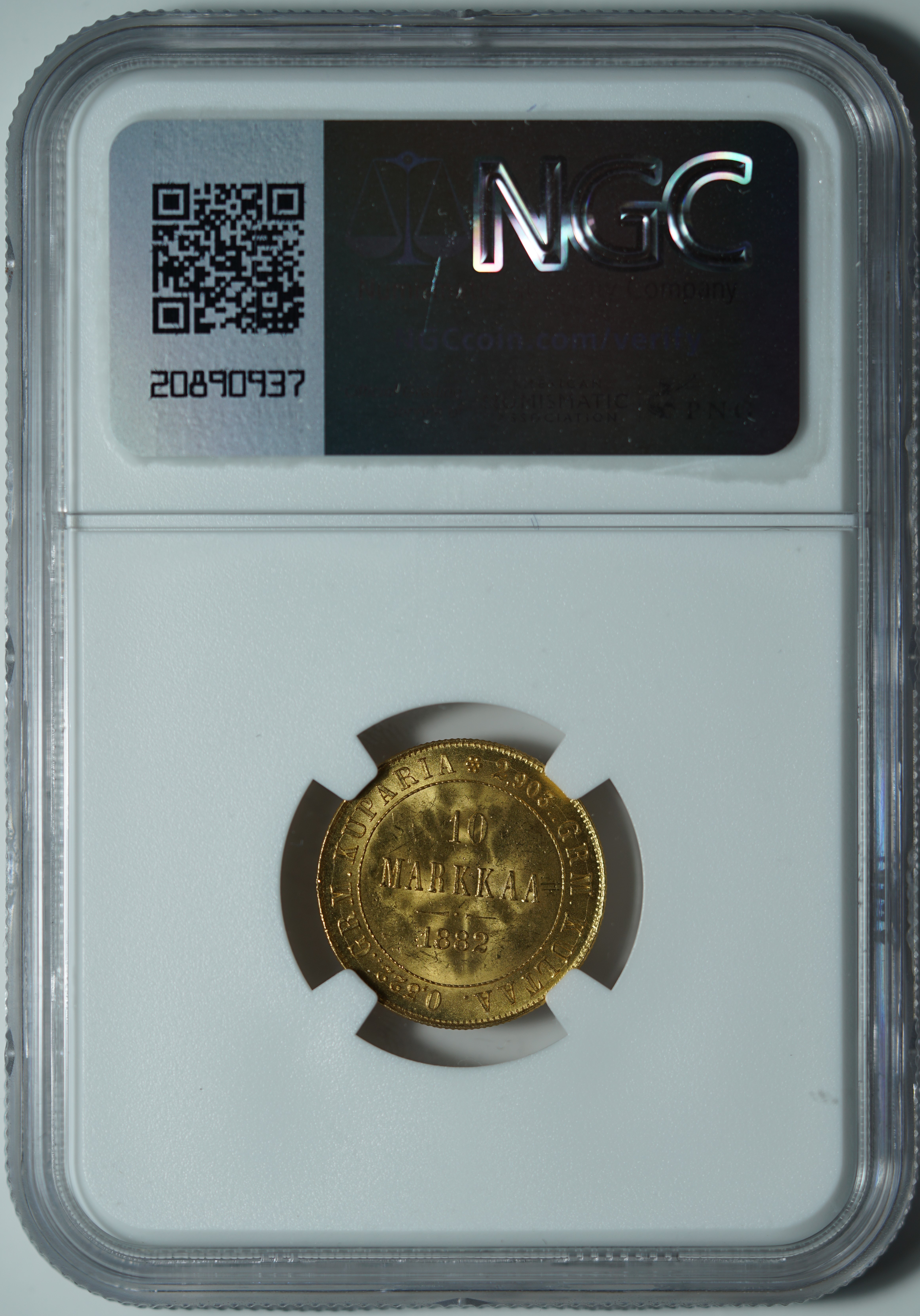 10 марок 1882-S MS64 NGC