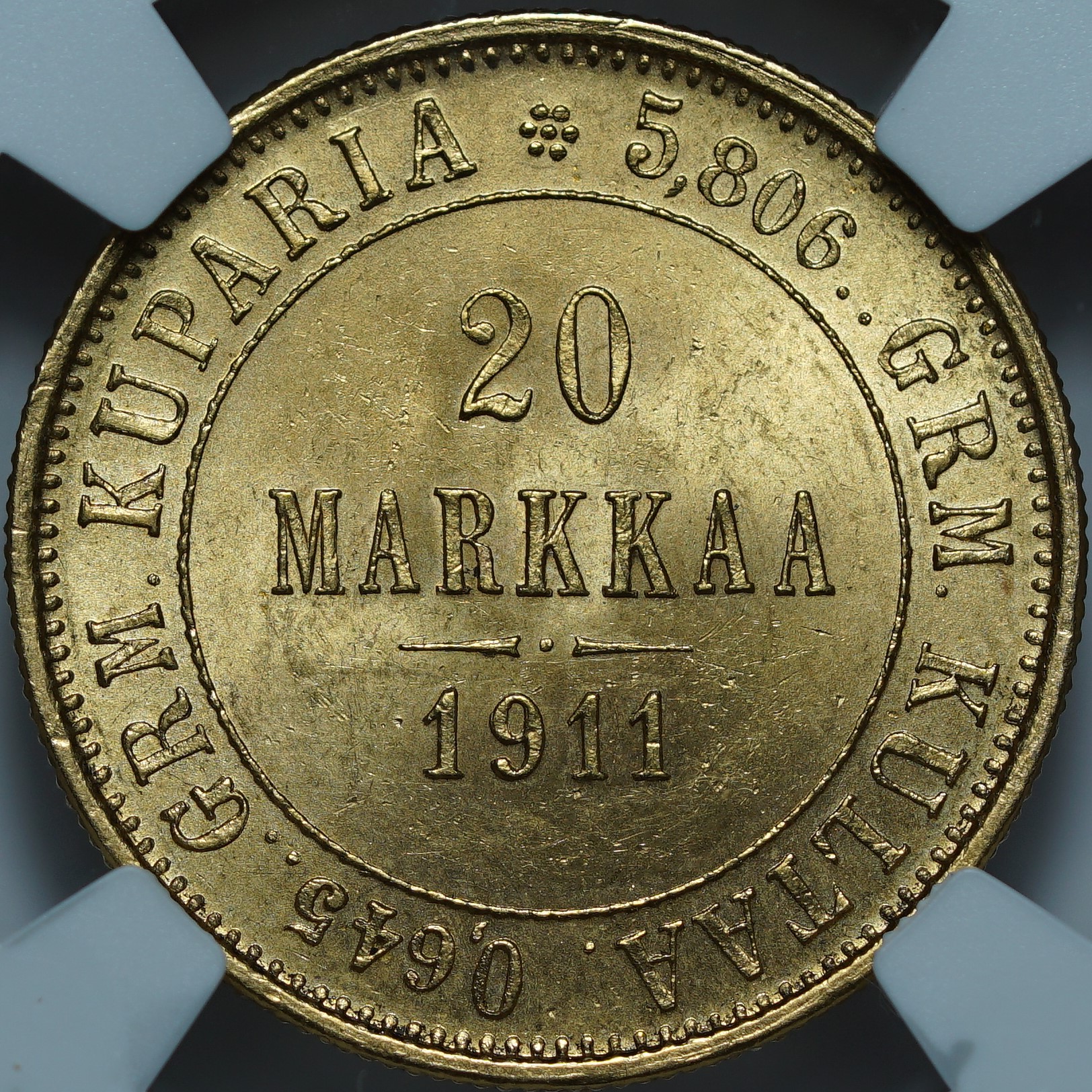 20 марок 1911-L MS64 NGC
