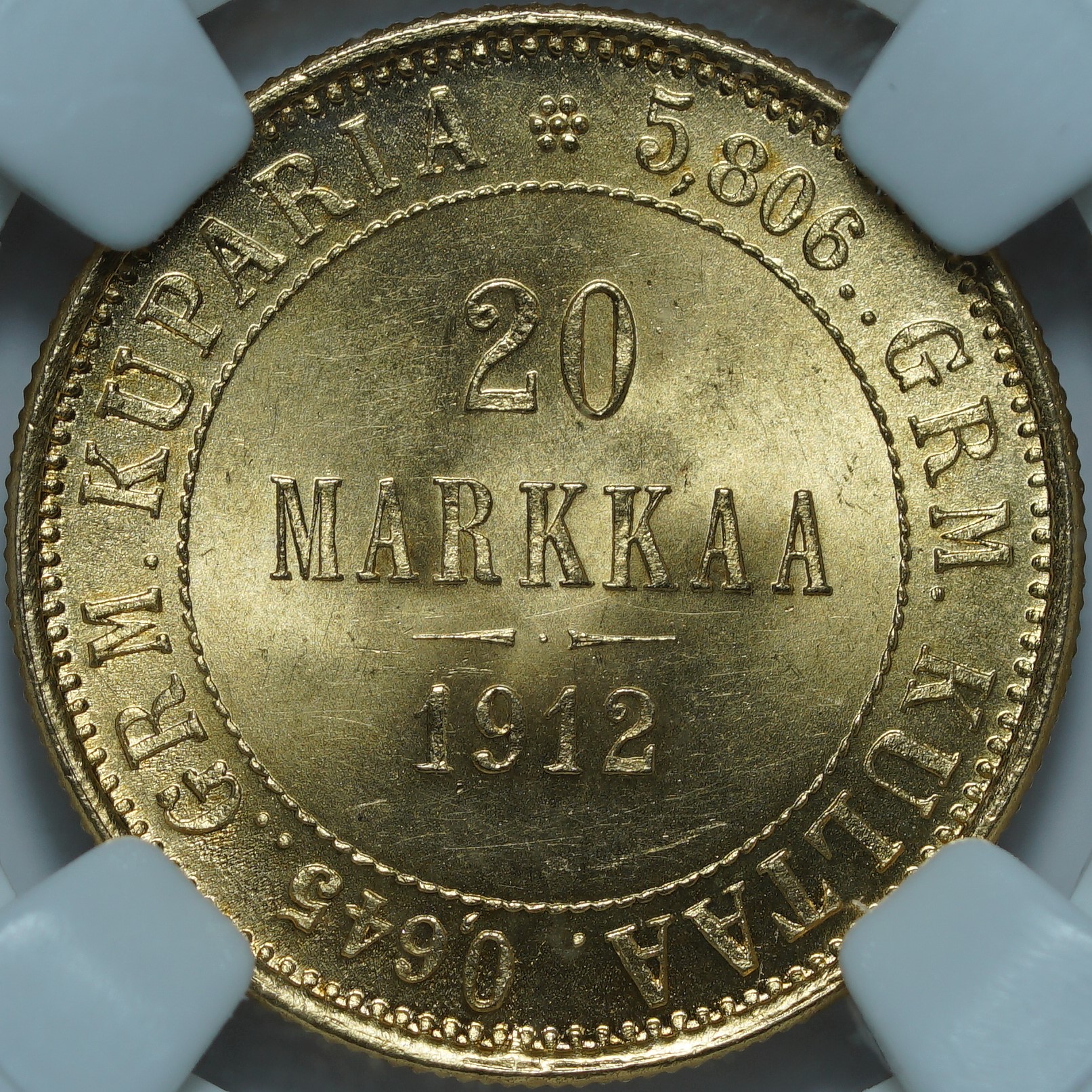 20 марок 1912-S MS65 ННР