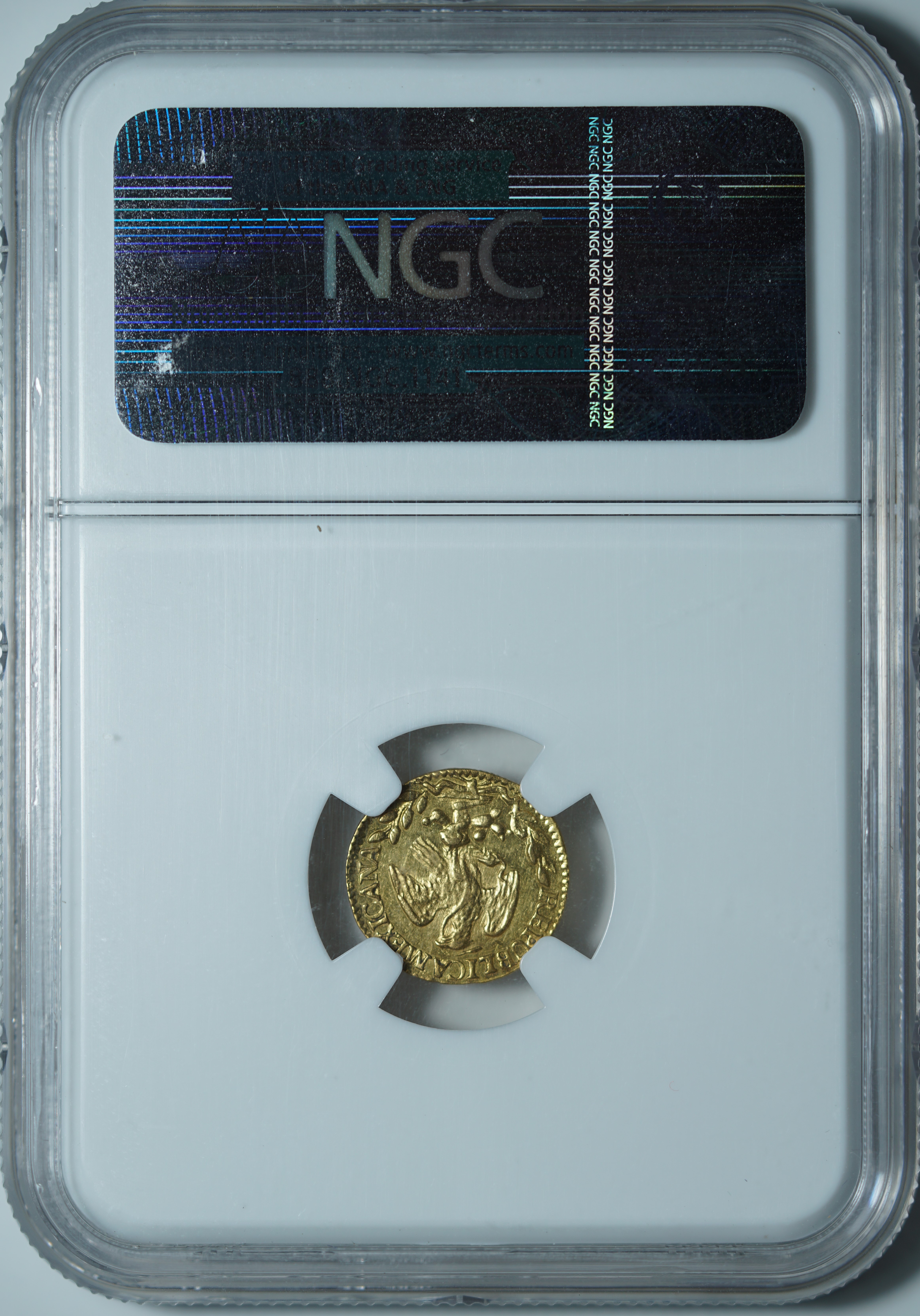 1/2 эскудо 1842 Mo MM AU58 NGC