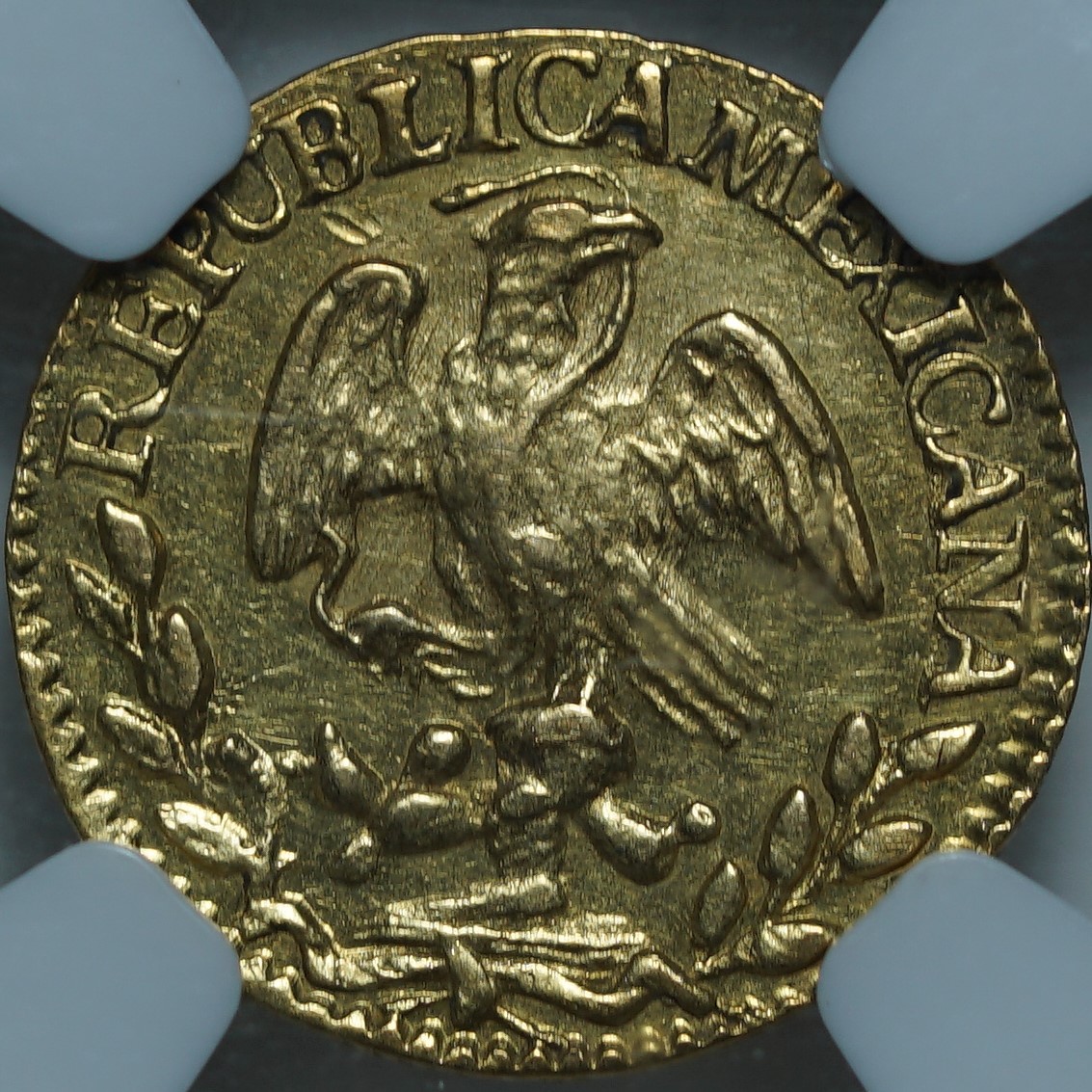 1/2 эскудо 1842 Mo MM AU58 NGC